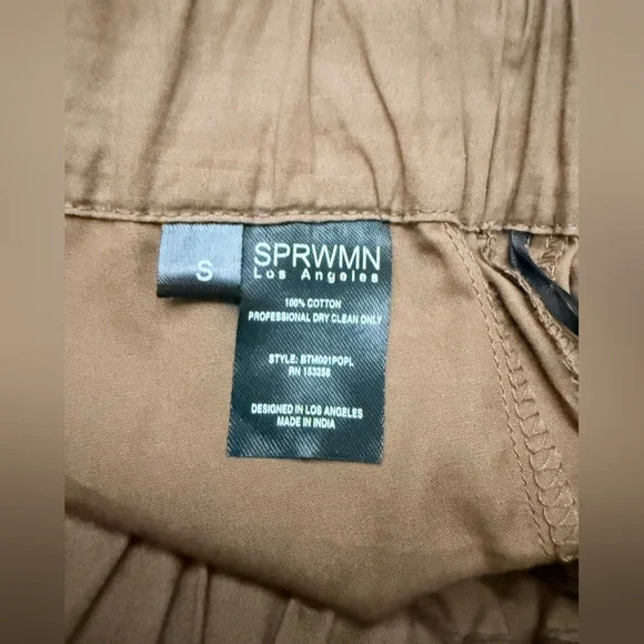 SPRWMN Espresso Cotton Poplin Culotte Pants - Picture 11 of 12